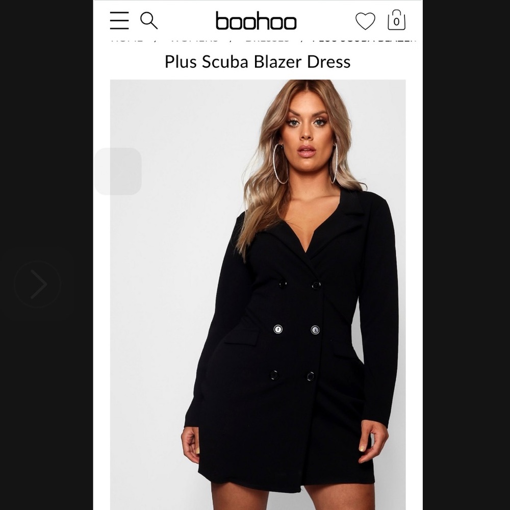 Plus Scuba Blazer Dress